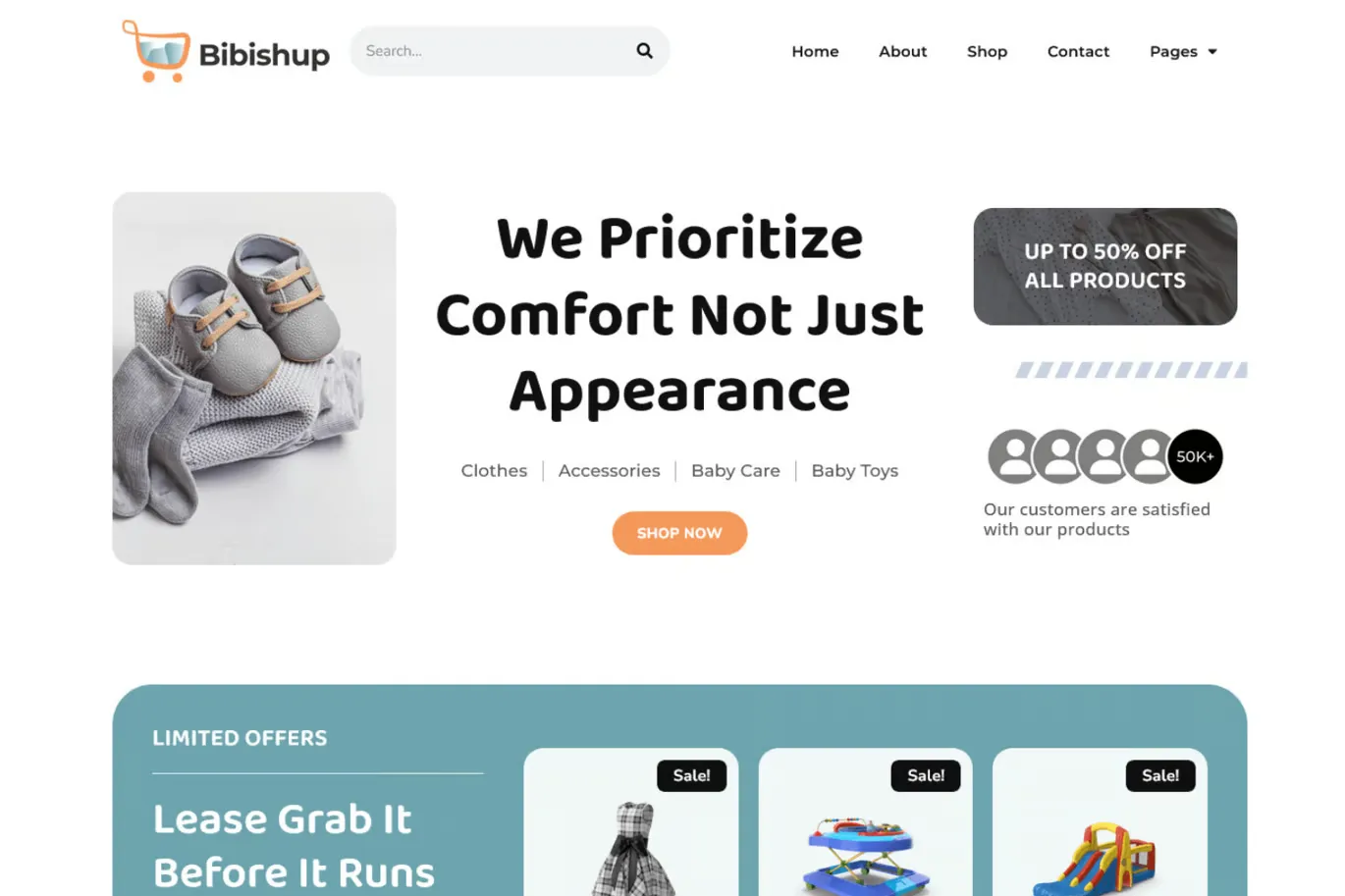 Bibishup - Baby & Kids Ecommerce Elementor Pro Template Kit